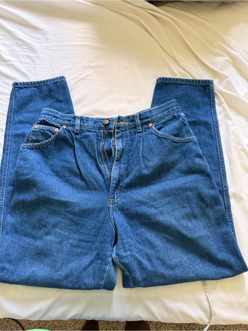Vintage y2k wide leg Lee Blue Denim Jeans momfit tapered